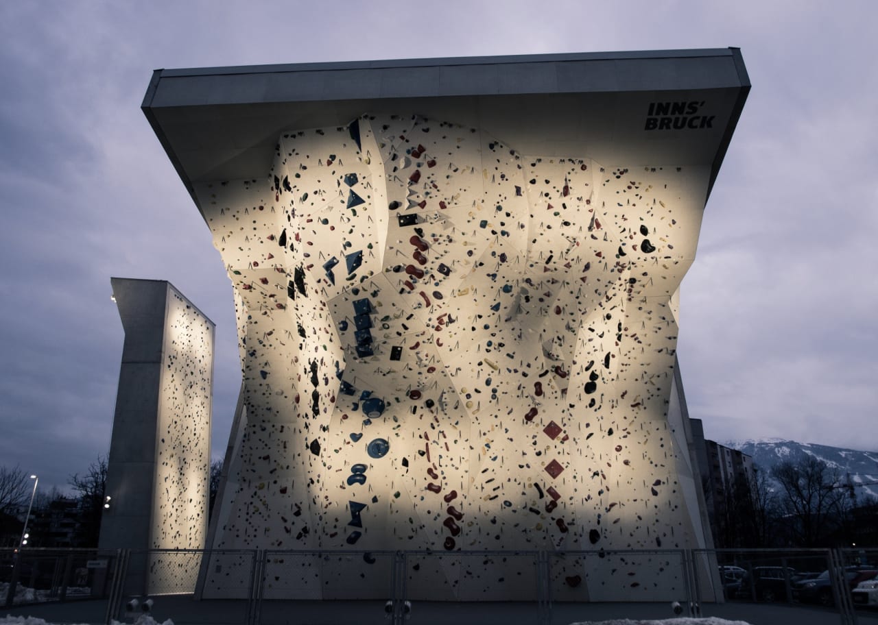 En del av Kletterzentum Innsbruck er utendørs. Foto: Petter Berggren