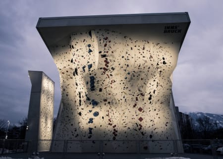 En del av Kletterzentum Innsbruck er utendørs. Foto: Petter Berggren