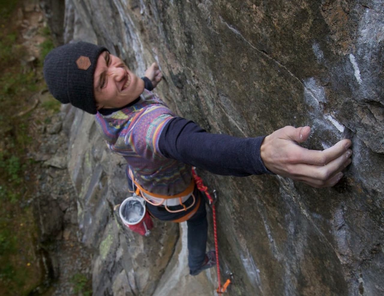 Thilo Schröter på Agnes buen (9a) i Sørkedalen utenfor Oslo. Foto: Henning Wang