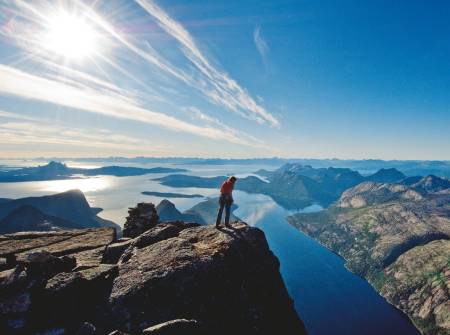 Om fjellet er stygt er i alle fall utsikten fantastisk. Foto: Lars Thulin